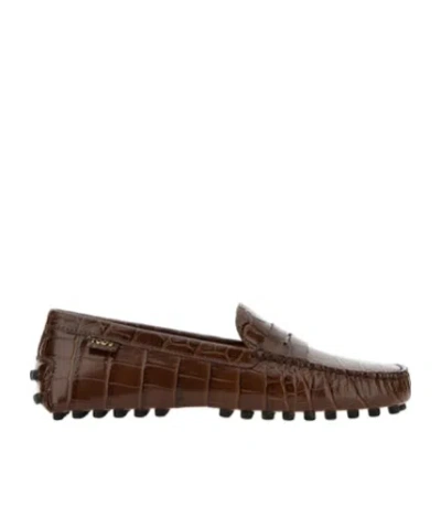 Tod's Gommino Leather Loafers In Brown