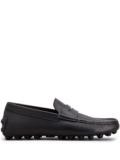 Tod's Gommino Leather Penny Loafers In Black