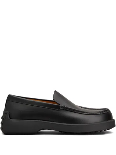 Tod's Mocassino Pantofola In Pelle In Black