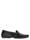 Tod's Loafers With Golden Detail And Gommino Sole In Black
