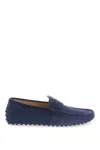 Tod's Men's Almond Toe Leather Loafers In Blue