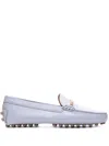 Tod's Round-head Driving Shoes In Grey