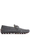 Tod's Gommino Suede Loafers In Grey