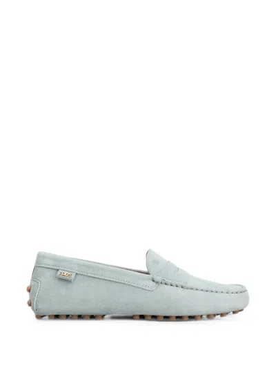 Tod's Gommino Loafers In Suede In Gray