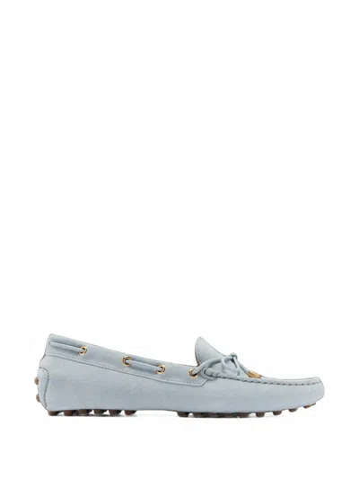 Tod's Gommino Loafers In Suede Loafers In Blue