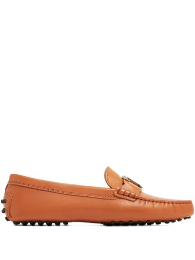 Tod's Gommino Loafers In Orange