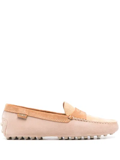 Tod's Gommino Loafers In Beige