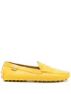 Tod's Gommino Leather Loafers In Yellow