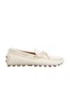 Tod's Gommino Macro 52k Leather Loafers In White