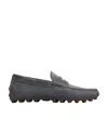 Tod's Gommino Macro Leather Driving Shoes In Black