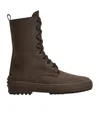 Tod's Ankle Boots High-top Silhouette In Brown