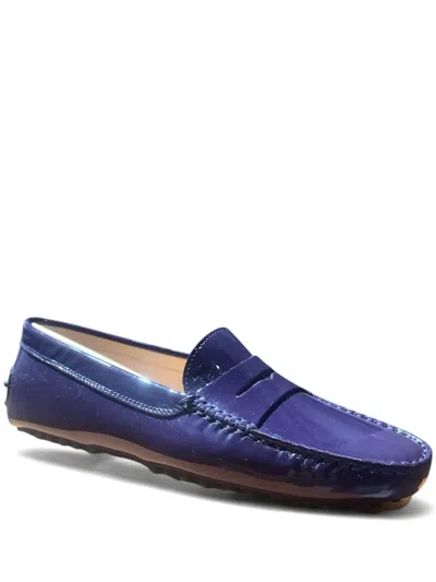 Tod's Gommino Patent-finish Loafers In Purple