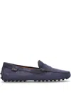 Tod's Gommino Pebble-textured Suede Loafers In Blue