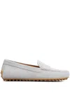 Tod's Gommino Penny-slot Suede Loafers In Grey