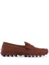 Tod's Gommino Shearling-lined Loafers In Braun