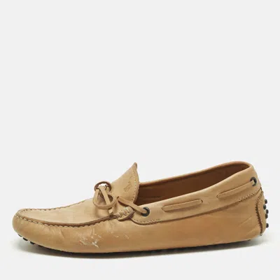 Pre-owned Tod's Gommino Size 41 Brown Leather Loafers