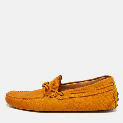 Pre-owned Tod's Gommino Size 43 Brown Nubuck Leather Loafers