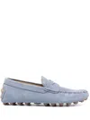 Tod's Gommino Suede Driving Loafers In Blue