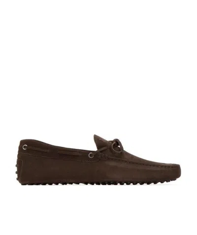 Tod's Gommino Suede Loafers In Black