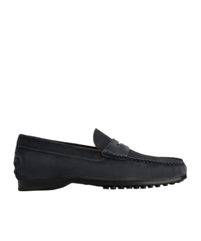 Tod's Gommino Suede Loafers In Black