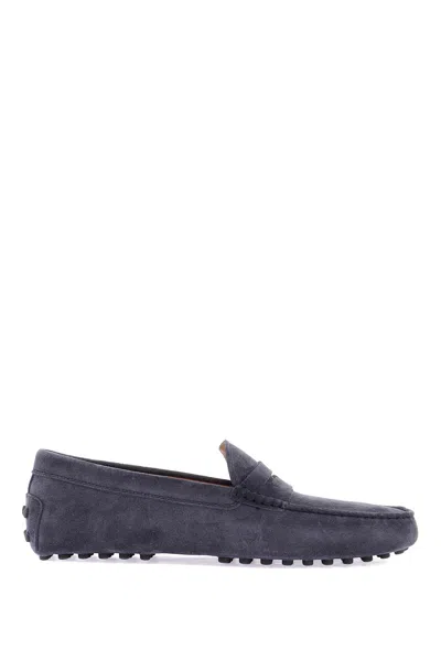Tod's Gommino Suede Loafers In Blue