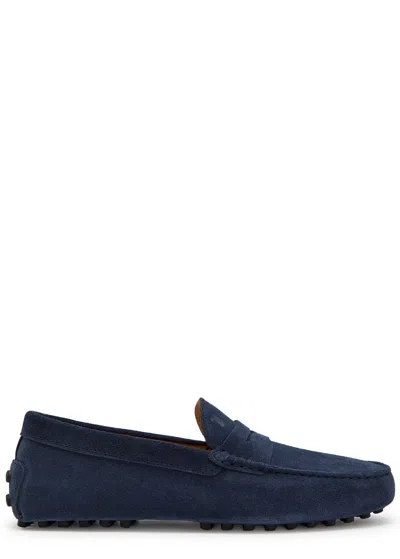 Tod's Tods Gommino Suede Loafers In Blue