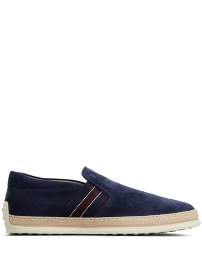 Tod's Gommino Suede Loafers In Blue