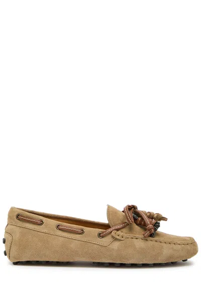 Tod's Tods Gommino Suede Loafers In Brown