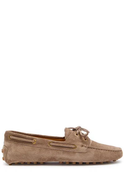 Tod's Tods Gommino Suede Loafers In Brown