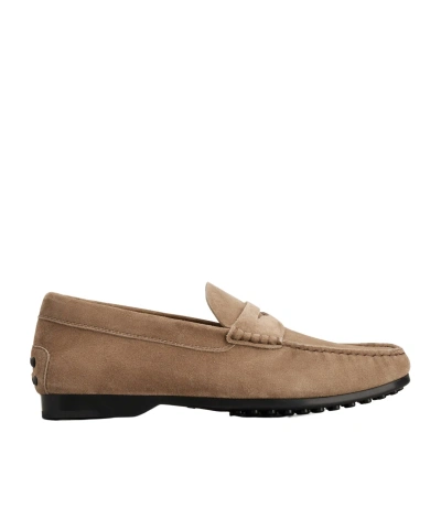 Tod's Gommino Suede Loafers In Brown
