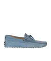 Tod's Gommino Suede Loafers In Gray