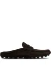 Tod's Gommino Suede Slippers In Brown
