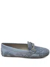 Tod's Gommino Tattoo Double-t Loafers In Blue