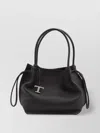 Tod's Grained Leather Bucket Bag With Visible Stitching