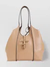 Tod's Grained Leather Shoulder Bag With Double Handles