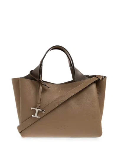 Tod's T Timeless Mini Leather Tote Bag In Pattern