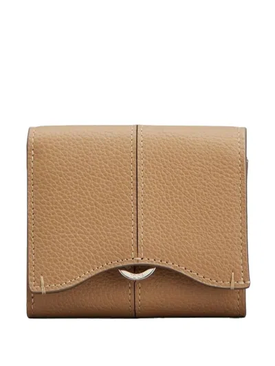 Tod's Grained Leather Wallet In Brown