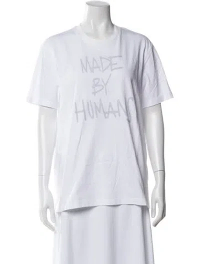 Pre-owned Tod's Graphic Print Crew Neck T-shirt In White