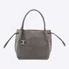 Tod's Grey Leather Totes In Gray