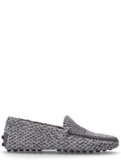 Tod's Grey Slip-on Loafers In Gray