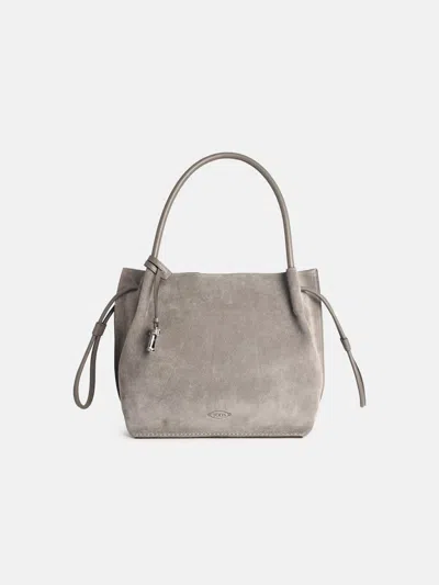 Tod's Grey Suede Bag In Gray