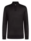 Tod's Half-zip High-neck Sweater In Black