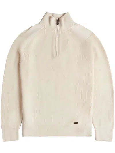 Tod's Half-zip Sweater In Neutrals