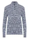 Tod's Half-zip Textured Wool Sweater In Blue