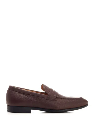 Tod's Hammered Leather Moccasin Scarpe Basse Brown