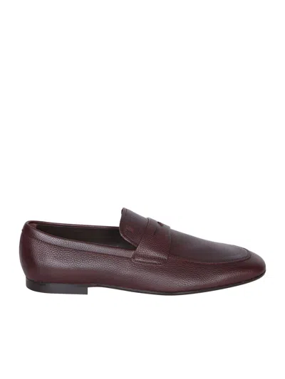 Tod's Hammered-weave Brown Loafers