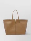 Tod's Hand Stitched Tote Bag In Brown