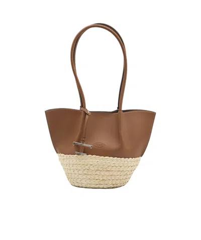 Tod's Hand Tote Bag In Brown