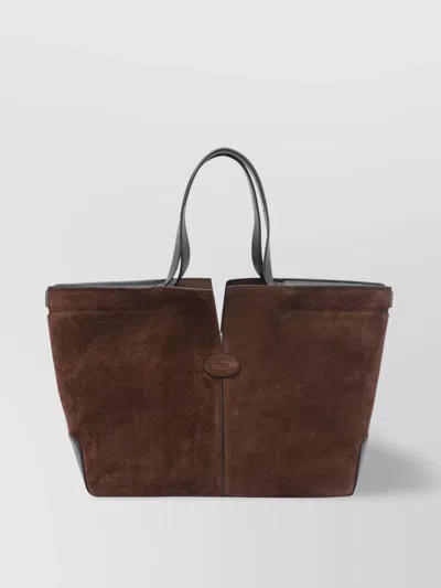 Tod's Hand Tote Bag Suede Finish