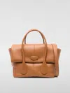 Tod's Caramel Brown Leather Handbag In Beige